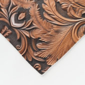  bruin Gereed faux leer Fleece Deken (Hoek)