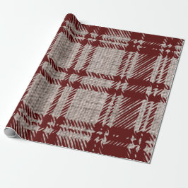 Bruin geruit cadeaupapier