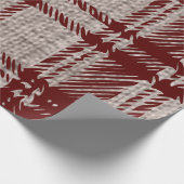 Bruin geruit cadeauverpakkings papier (Hoek)