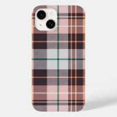 Bruin geruit Case-Mate iPhone case (Achterkant)