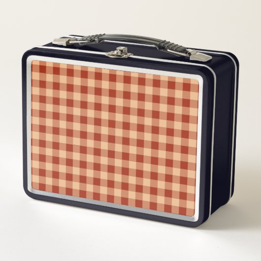 Bruin geruit gingham patroon (Voorkant)