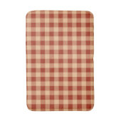 Bruin geruit gingham patroon badmat (Voorkant Verticaal)