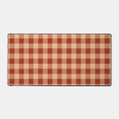 Bruin geruit gingham patroon bureaumat (Voorkant)