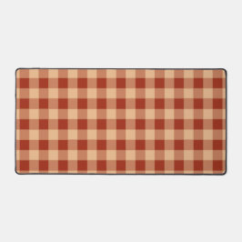 Bruin geruit gingham patroon bureaumat