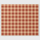 Bruin geruit gingham patroon cadeaupapier (Vlak)