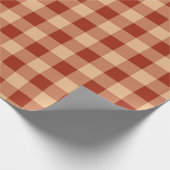 Bruin geruit gingham patroon cadeaupapier (Hoek)