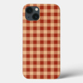 Bruin geruit gingham patroon Case-Mate iPhone case (Achterkant)