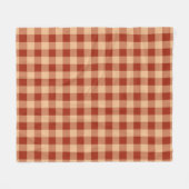 Bruin geruit gingham patroon fleece deken (Voorkant (Horizontaal))