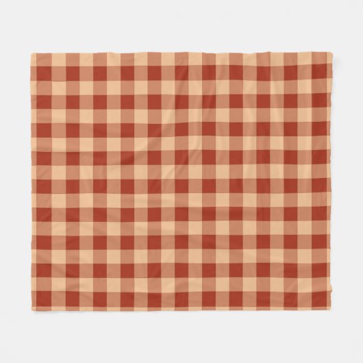 Bruin geruit gingham patroon fleece deken (Voorkant (Horizontaal))