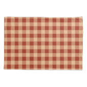 Bruin geruit gingham patroon kussensloop (Achterkant)