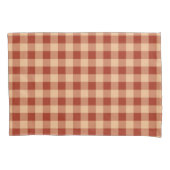 Bruin geruit gingham patroon kussensloop (Voorkant)