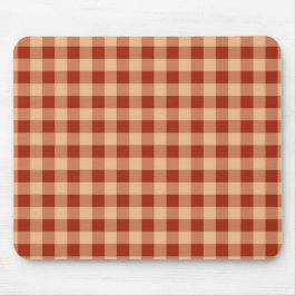 Bruin geruit gingham patroon muismat