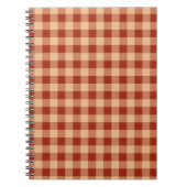 Bruin geruit gingham patroon notitieboek (Voorkant)