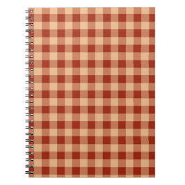 Bruin geruit gingham patroon notitieboek
