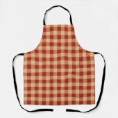Bruin geruit gingham patroon schort (Voorkant)