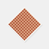 Bruin geruit gingham patroon servet (Hoek)