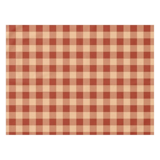 Bruin geruit gingham patroon tafelkleed (Voorkant (Horizontaal))