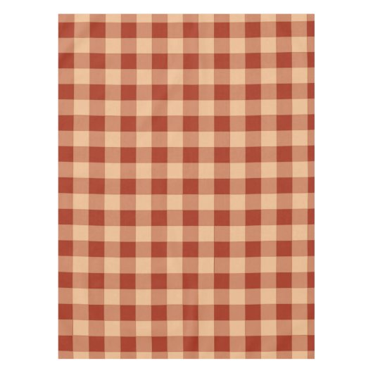 Bruin geruit gingham patroon tafelkleed (Voorkant)