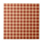 Bruin geruit gingham patroon tegeltje (Voorkant)