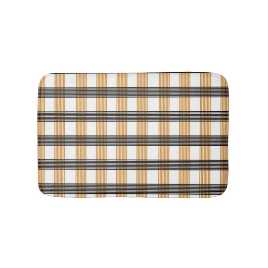 Bruin geruite controlepatroon badmat (Voorkant)