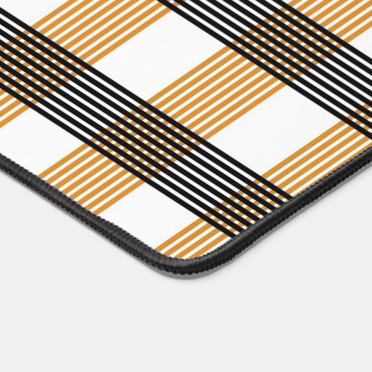 Bruin geruite controlepatroon bureaumat (Hoek)