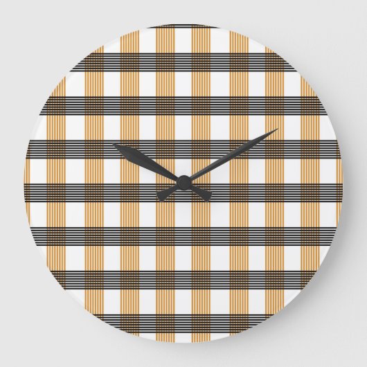 Bruin geruite controlepatroon grote klok (Voorkant)