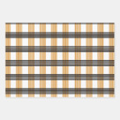 Bruin geruite controlepatroon inpakpapier vel (Voorkant 3)