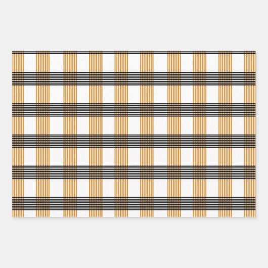 Bruin geruite controlepatroon inpakpapier vel (Voorkant)
