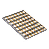 Bruin geruite controlepatroon notitieboek (Rechterzijde)