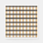 Bruin geruite controlepatroon servet (Voorkant)