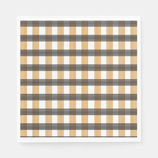 Bruin geruite controlepatroon servet (Voorkant)