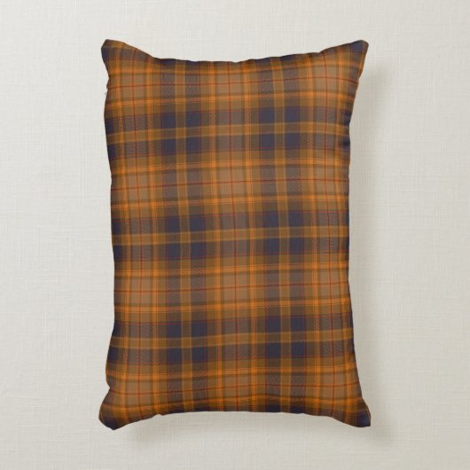 Bruin geruite Tartan Plaid Accent Kussen (Voorkant(Verticaal))