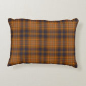 Bruin geruite Tartan Plaid Accent Kussen (Achterkant)