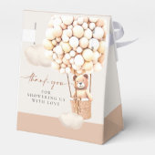 Bruin geslacht Neutraal Beer ballonnen voor een gu Bedankdoosjes (Achterkant)