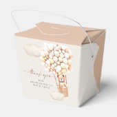 Bruin geslacht Neutraal Beer ballonnen voor een gu Bedankdoosjes (Achterkant)