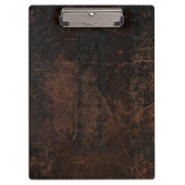 Bruin gesneden leder (Faux) Klembord (Voorkant)