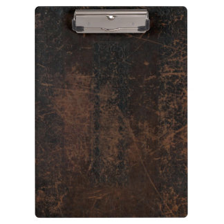 Bruin gesneden leder (Faux) Klembord