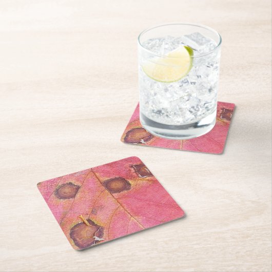 Bruin gestippeld rood Herfst blad Kartonnen Onderzetters (Insitu)