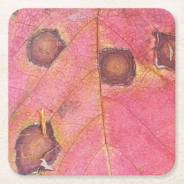 Bruin gestippeld rood Herfst blad Kartonnen Onderzetters