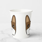 Bruin gestreept Frans Bulldog gezicht Papieren Bekers (Links)