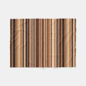 Bruin gestreept patroon fleece deken (Voorkant (Horizontaal))