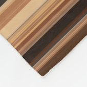 Bruin gestreept patroon fleece deken (Hoek)