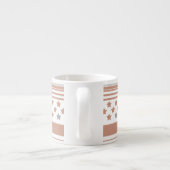 Bruin gestreept patroon met sterren espresso kop (Achterkant)
