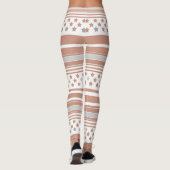 Bruin gestreept patroon met sterren leggings (Achterkant)