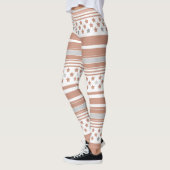 Bruin gestreept patroon met sterren leggings (Links)