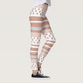 Bruin gestreept patroon met sterren leggings (Rechts)
