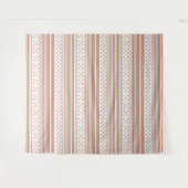 Bruin gestreept patroon met sterren wandkleed (Voorkant (horizontaal))