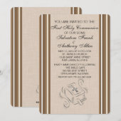 Bruin gestripte tweelingen Bijbelse uitvinding Kaart (Voorkant / Achterkant)