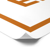 Bruin getal achttien Poster (Hoek)