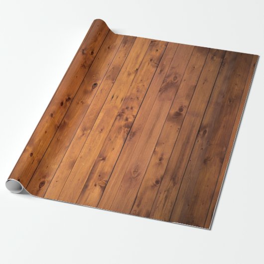 Bruin getextureerd hout  cadeaupapier (Uitgerold)